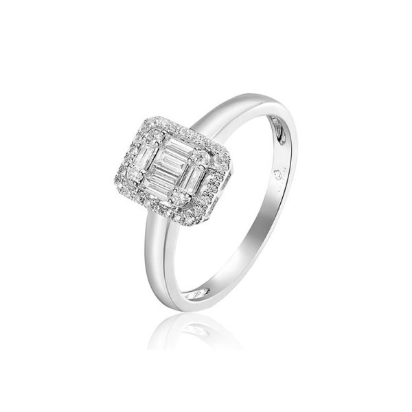 Baguette Diamond Ring, Wg .39cttw