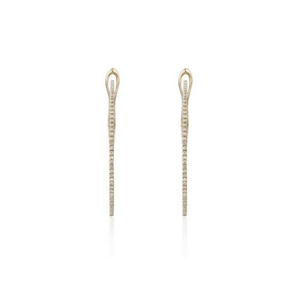 Diamond Hoop Earrings Yg .24ct