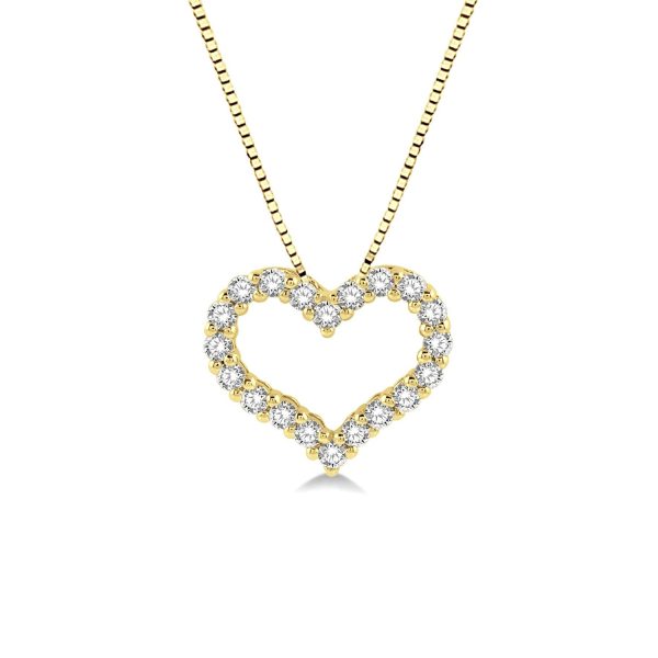 Diamond Heart Pendant YG 0.25ct